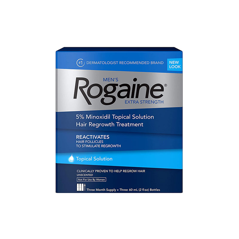 Men’s Rogaine Extra Strength 5% Minoxidil Topical Solution Hair Regrowth Treatment – (3-Month Supply)